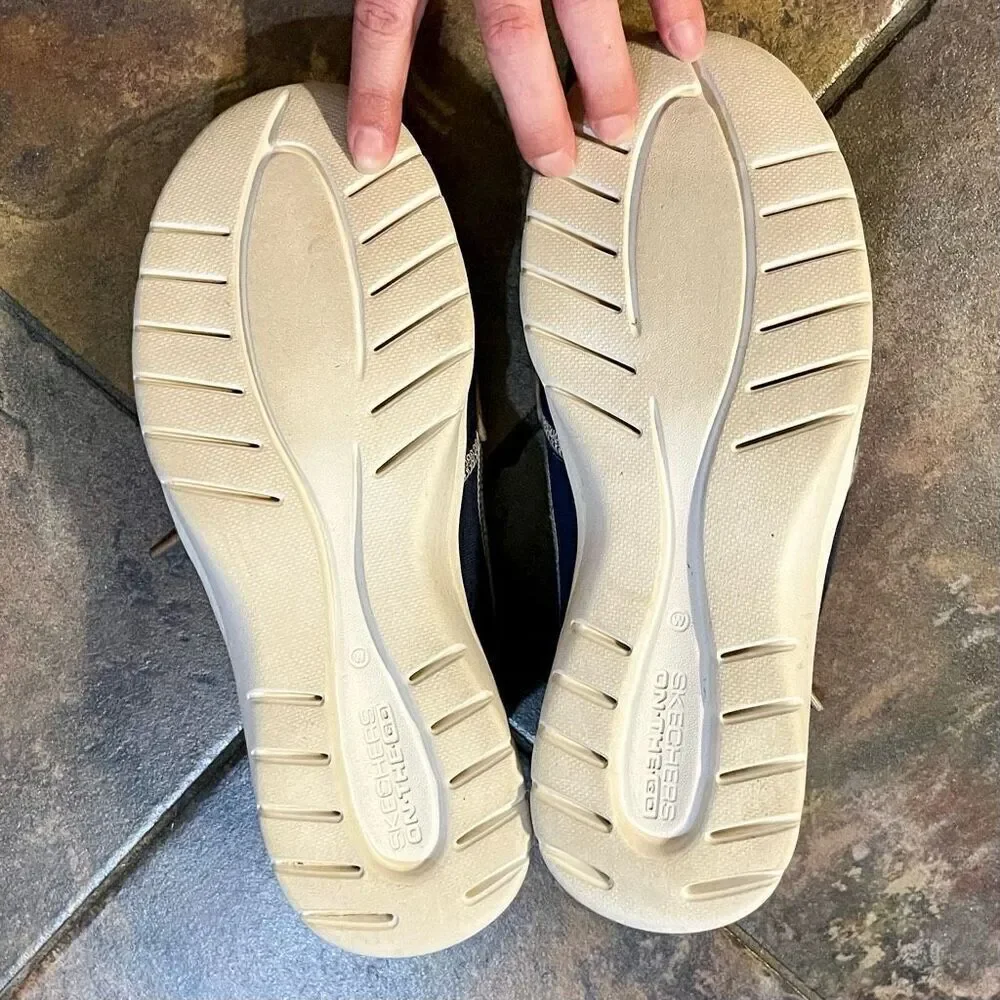 Skechers Air Cooled Goga Mat On The Go Flex Comfort Boat Shoes 6.5
